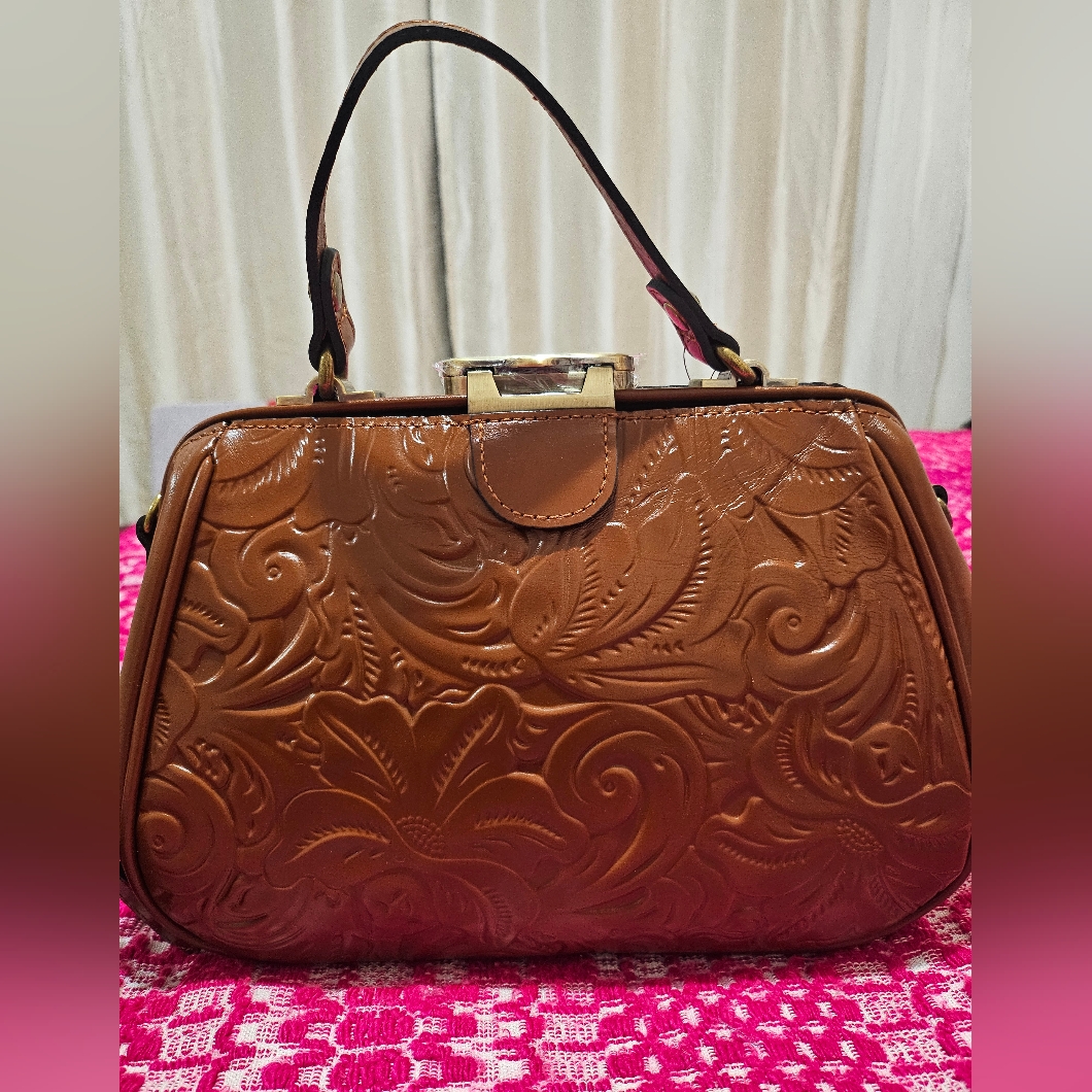 Patricia Nash Embossed Full Grain Leather Bag